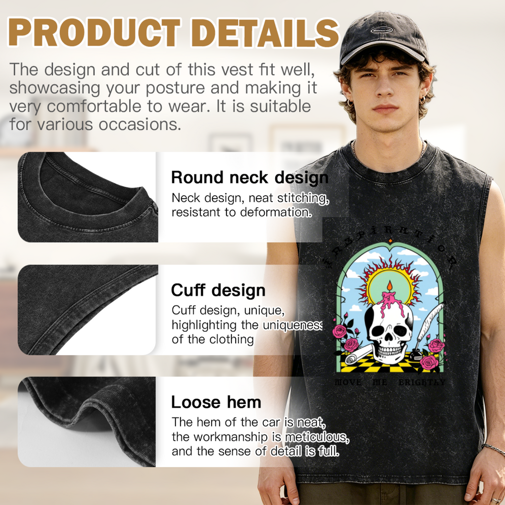 Grateful Dead washed graphic tank top with Terrapin Station graphic