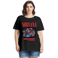 Graphic T-shirt product image with mtv unplugged in new york artwork, black colorway