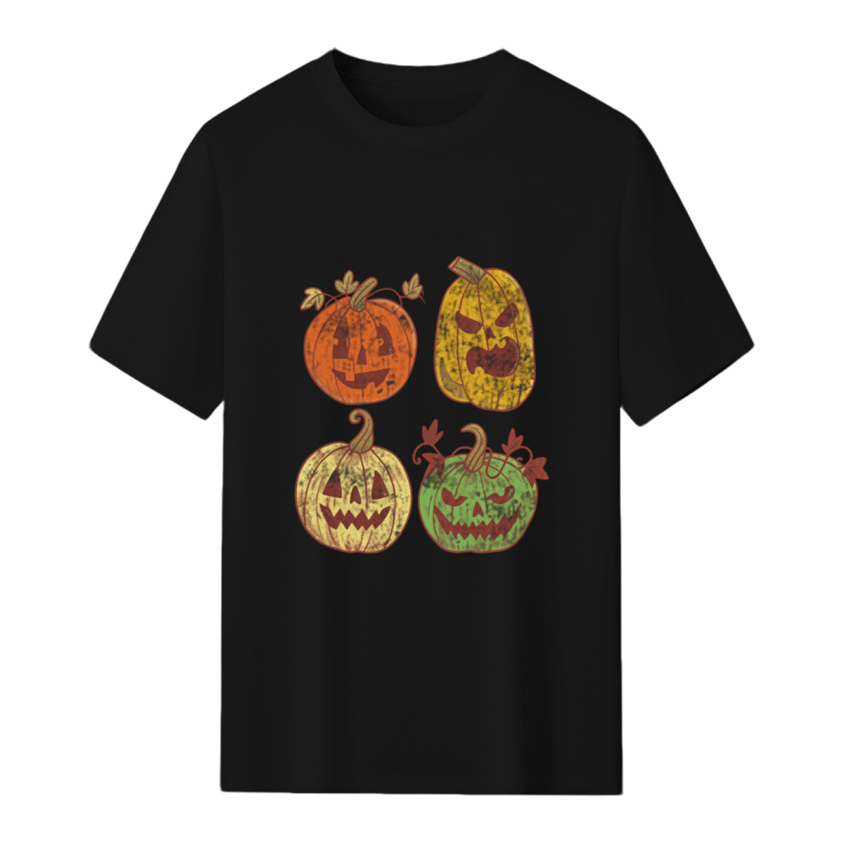 Retro Halloween Pumpkin Graphic T-Shirt