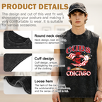Grateful Dead washed graphic tank top with Homage Cubs graphic