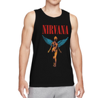 Nirvana In Utero Red Logo Blue Wings Angel Tank Top product image featuring In Utero red logo and blue-winged angel
