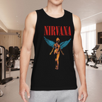 Nirvana In Utero Red Logo Blue Wings Angel Tank Top product image featuring In Utero red logo and blue-winged angel