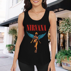 Nirvana In Utero Red Logo Blue Wings Angel Tank Top product image featuring In Utero red logo and blue-winged angel