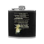 Nirvana Seahorse 6oz vintage-style stainless steel hip flask product image