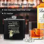 Nirvana Seahorse 6oz vintage-style stainless steel hip flask product image
