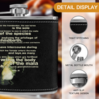Nirvana Seahorse 6oz vintage-style stainless steel hip flask product image