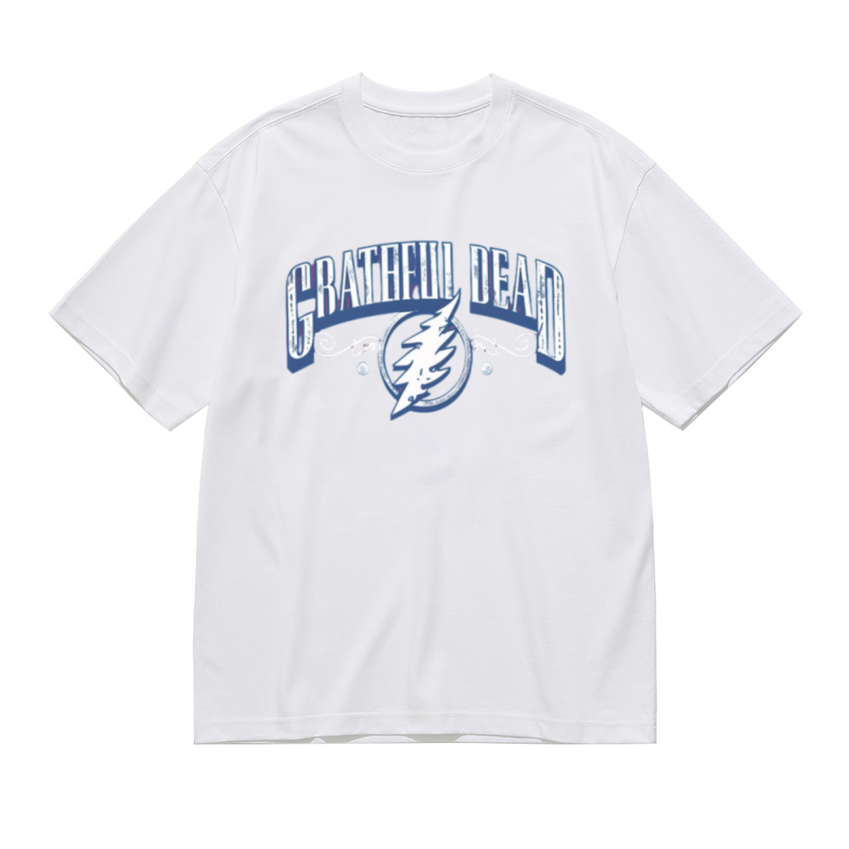 Grateful Dead Burgundy Lightning Bolt Graphic T-Shirt