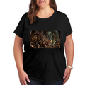 Shield Cat vs Monster Women's T-Shirt for Halloween Parties