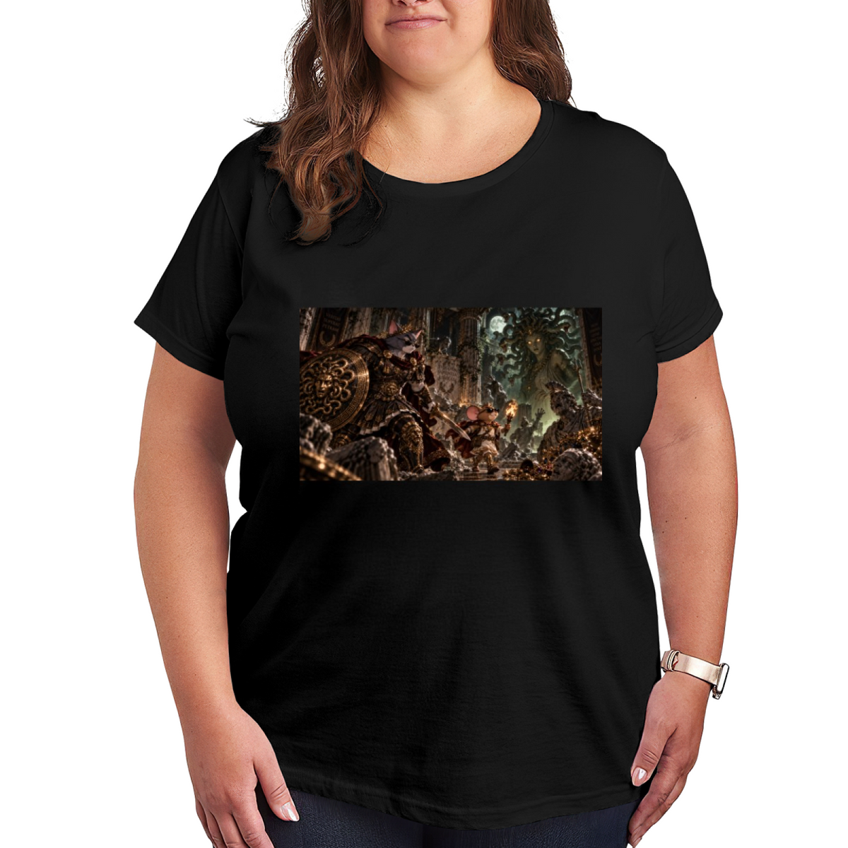 Shield Cat vs Monster Women's T-Shirt for Halloween Parties