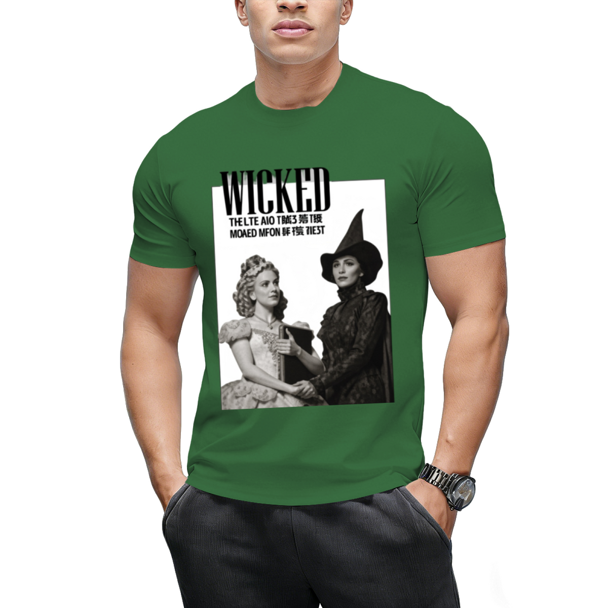 Wicked Monochrome Witch Duo Graphic T-Shirt