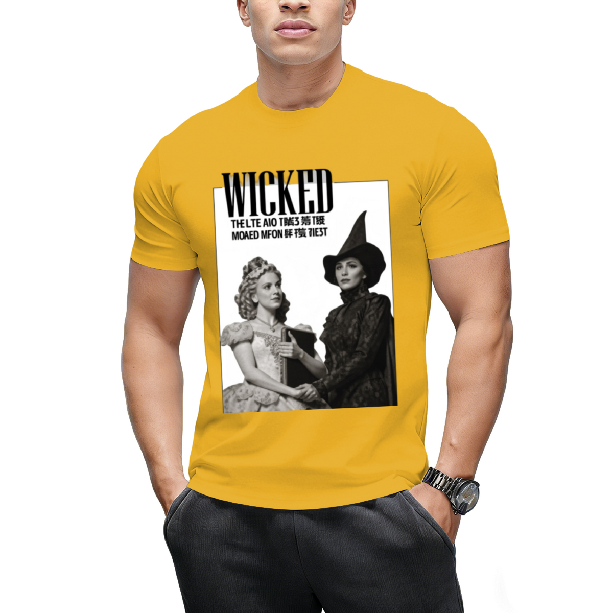 Wicked Monochrome Witch Duo Graphic T-Shirt