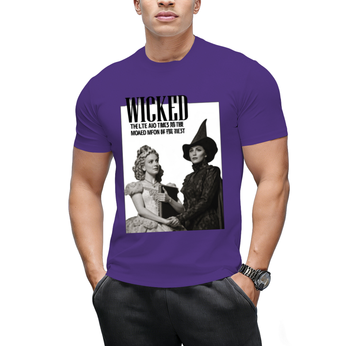 Wicked Monochrome Witch Duo Graphic T-Shirt