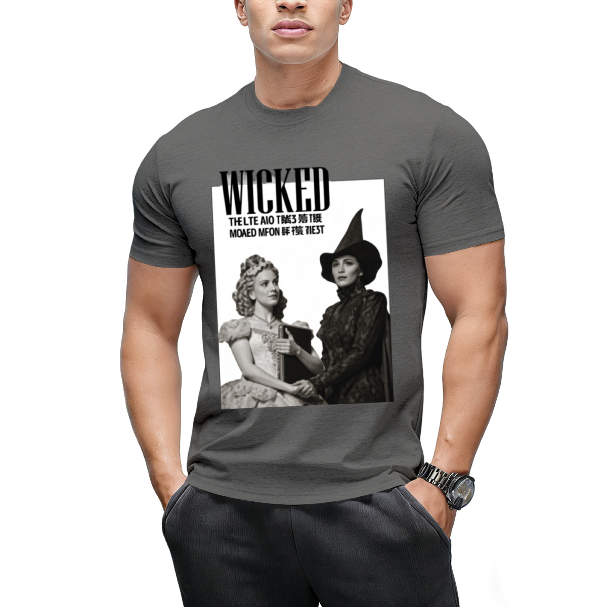 Wicked Monochrome Witch Duo Graphic T-Shirt
