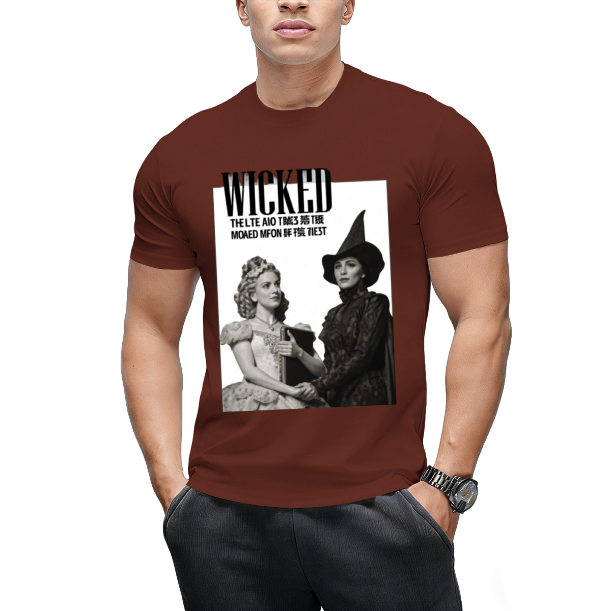 Wicked Monochrome Witch Duo Graphic T-Shirt