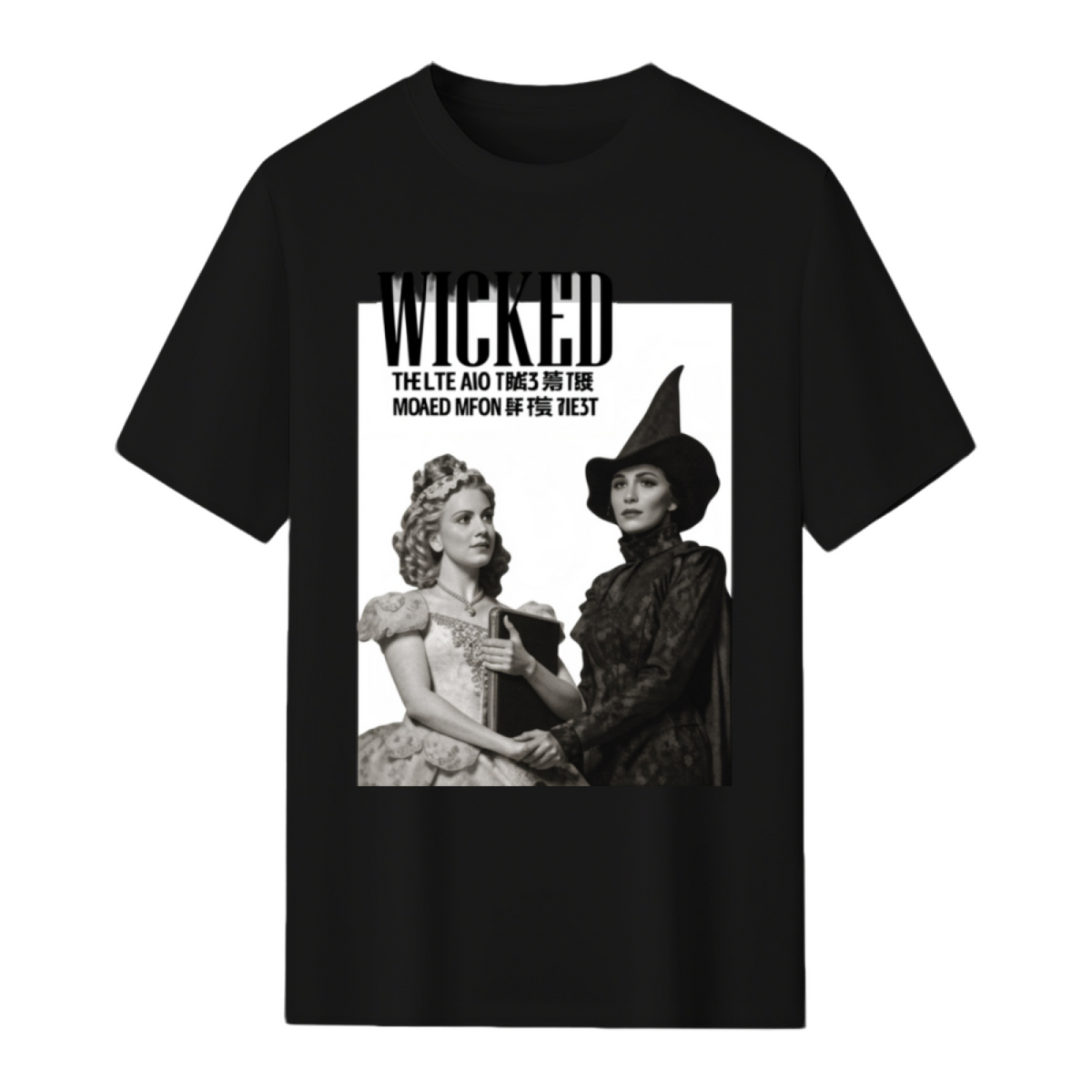 Wicked Monochrome Witch Duo Graphic T-Shirt