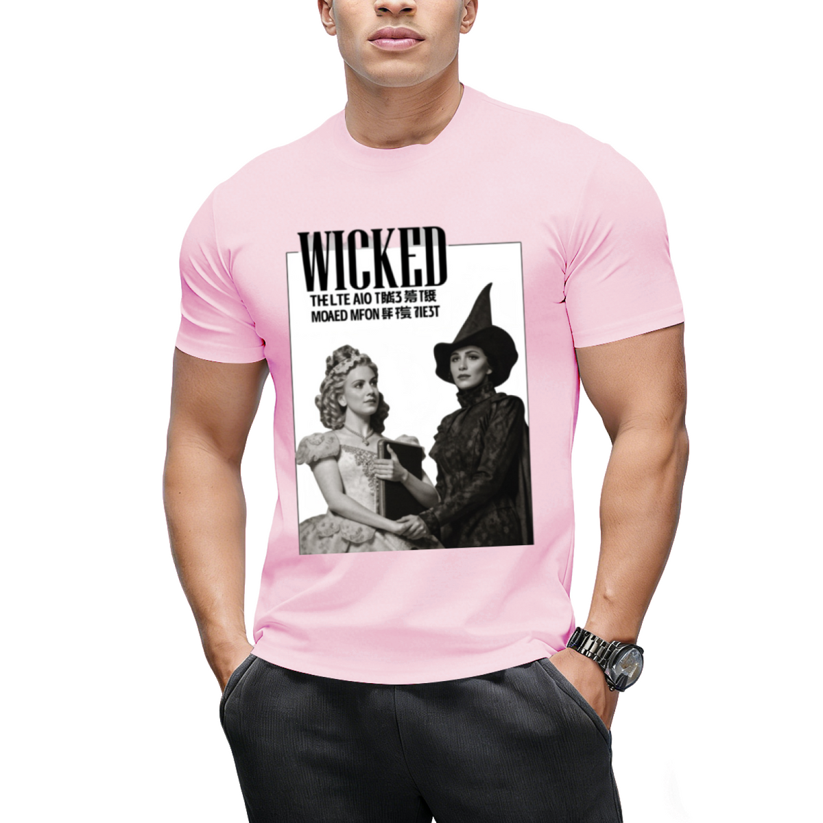 Wicked Monochrome Witch Duo Graphic T-Shirt