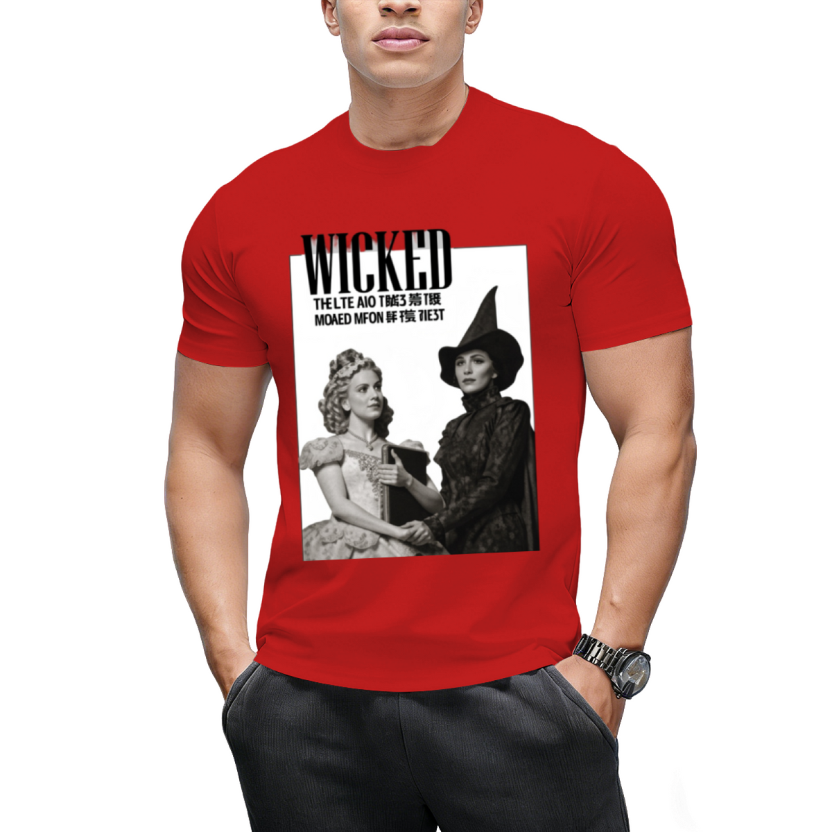 Wicked Monochrome Witch Duo Graphic T-Shirt
