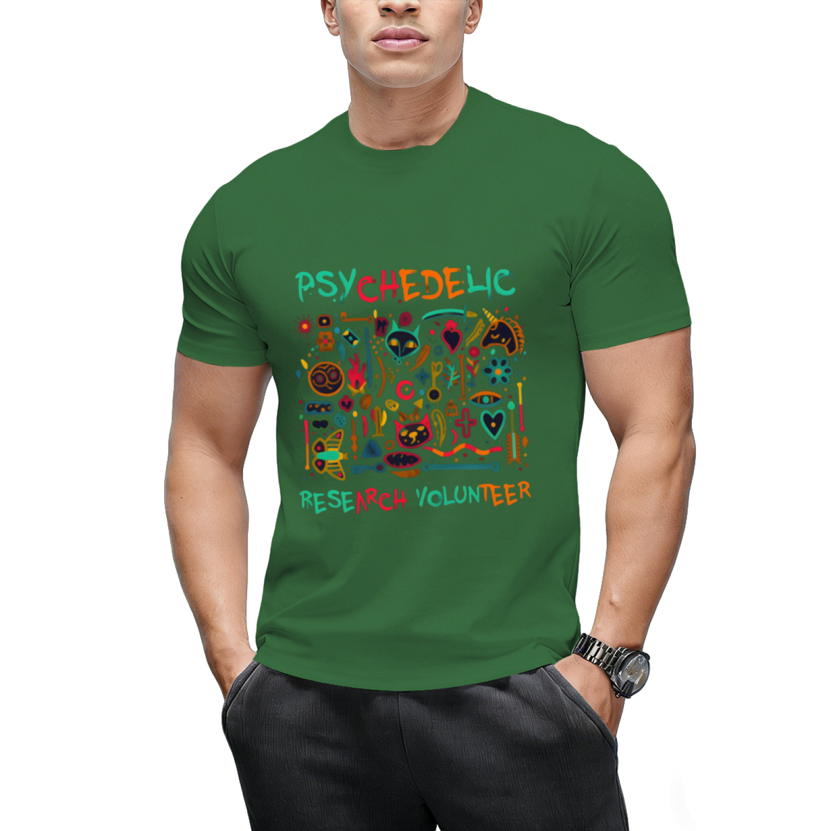 Psychedelic Research Volunteer Halloween Graphic T-Shirt