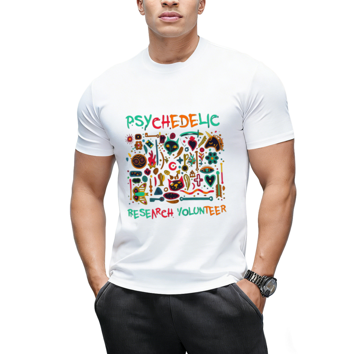 Psychedelic Research Volunteer Halloween Graphic T-Shirt