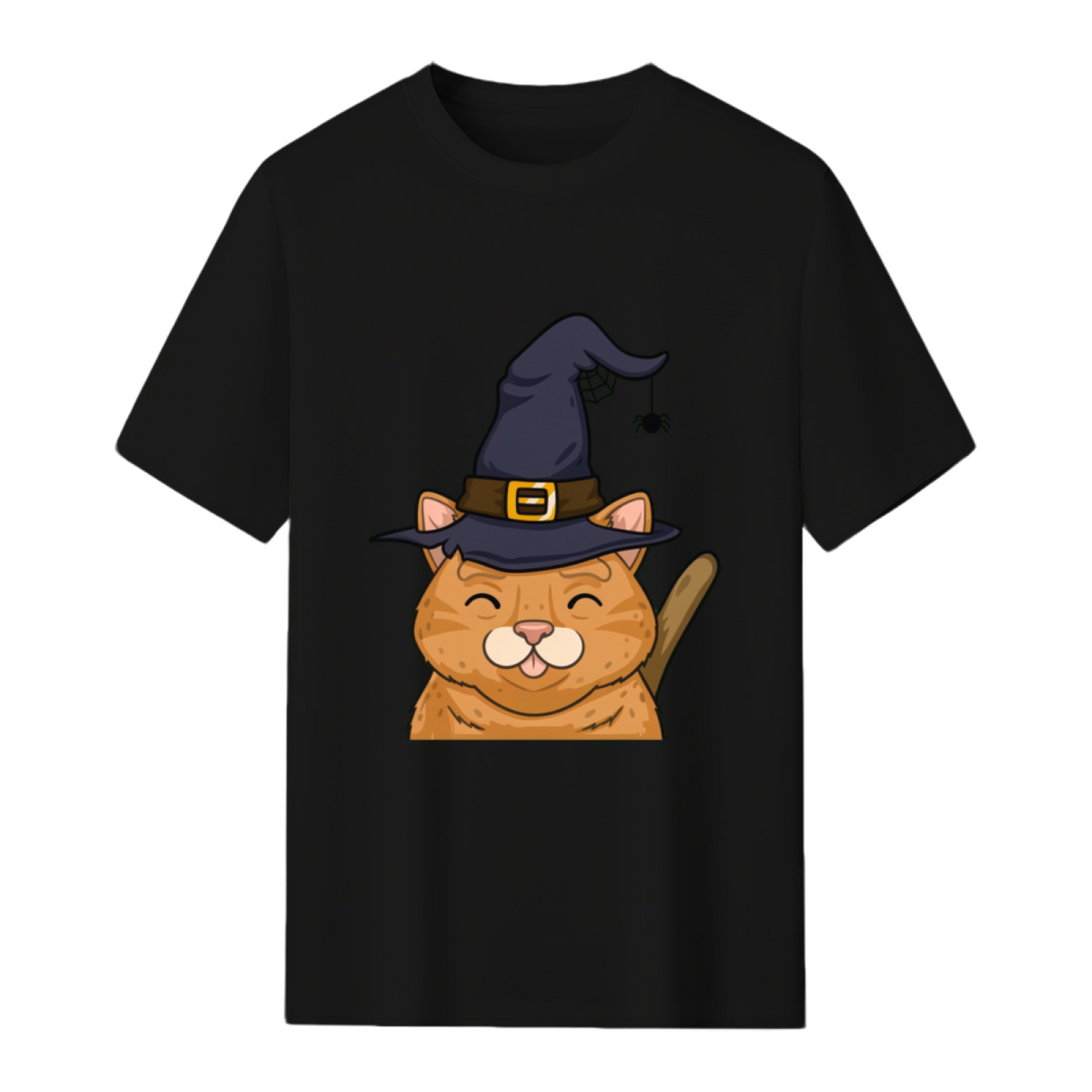 Kitty Cute Halloween Witches Graphic T-Shirt
