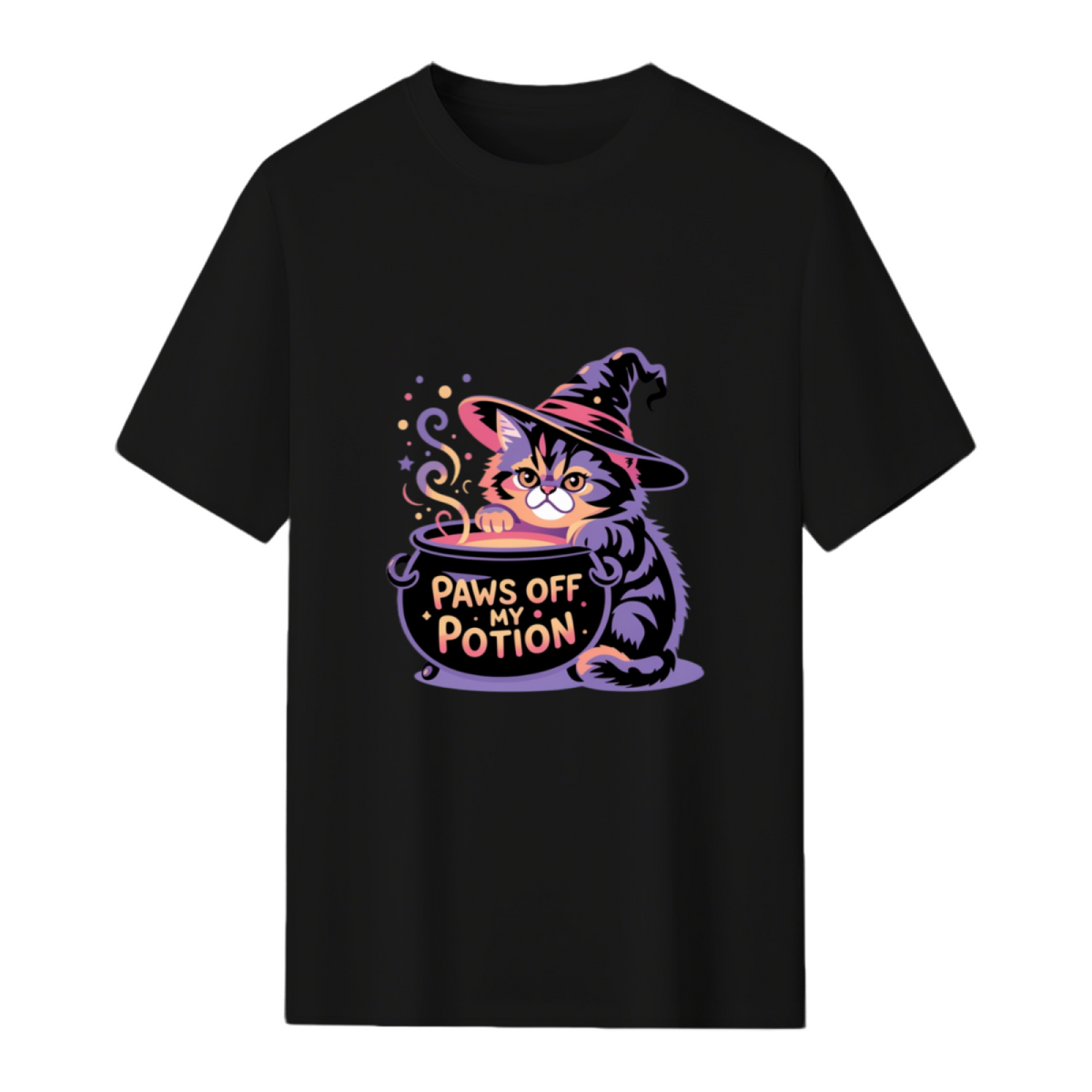 Paws Off My Potion Witch Cat Graphic T-Shirt