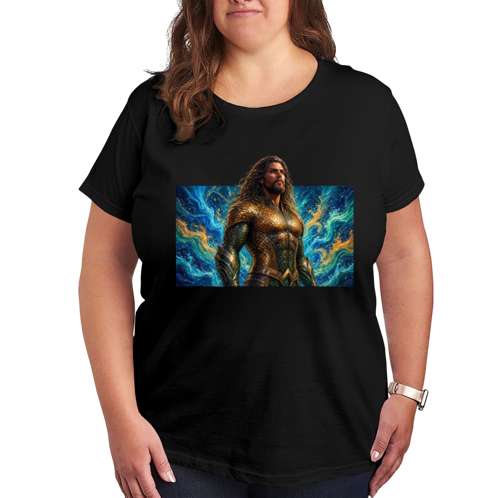 Golden Armor Ocean Swirl Women's T-Shirt for Summer Travel