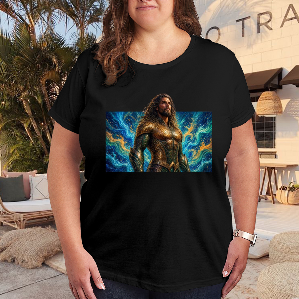 Golden Armor Ocean Swirl Women's T-Shirt for Summer Travel