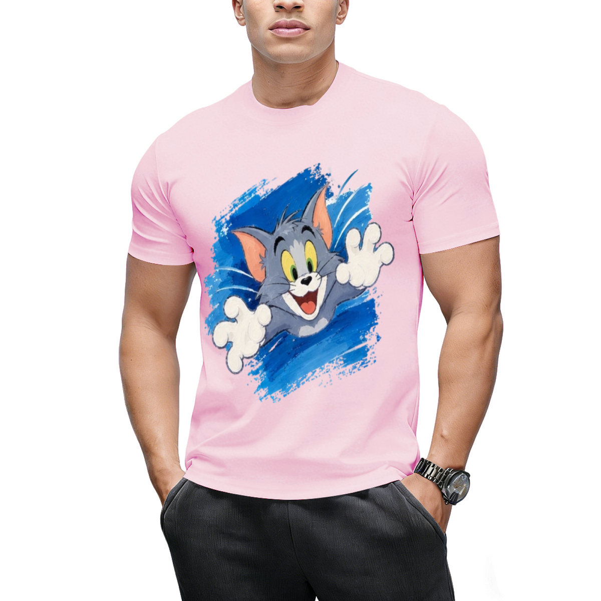 Tom Cat Jumping Attack Paint Splash Sweatshirt