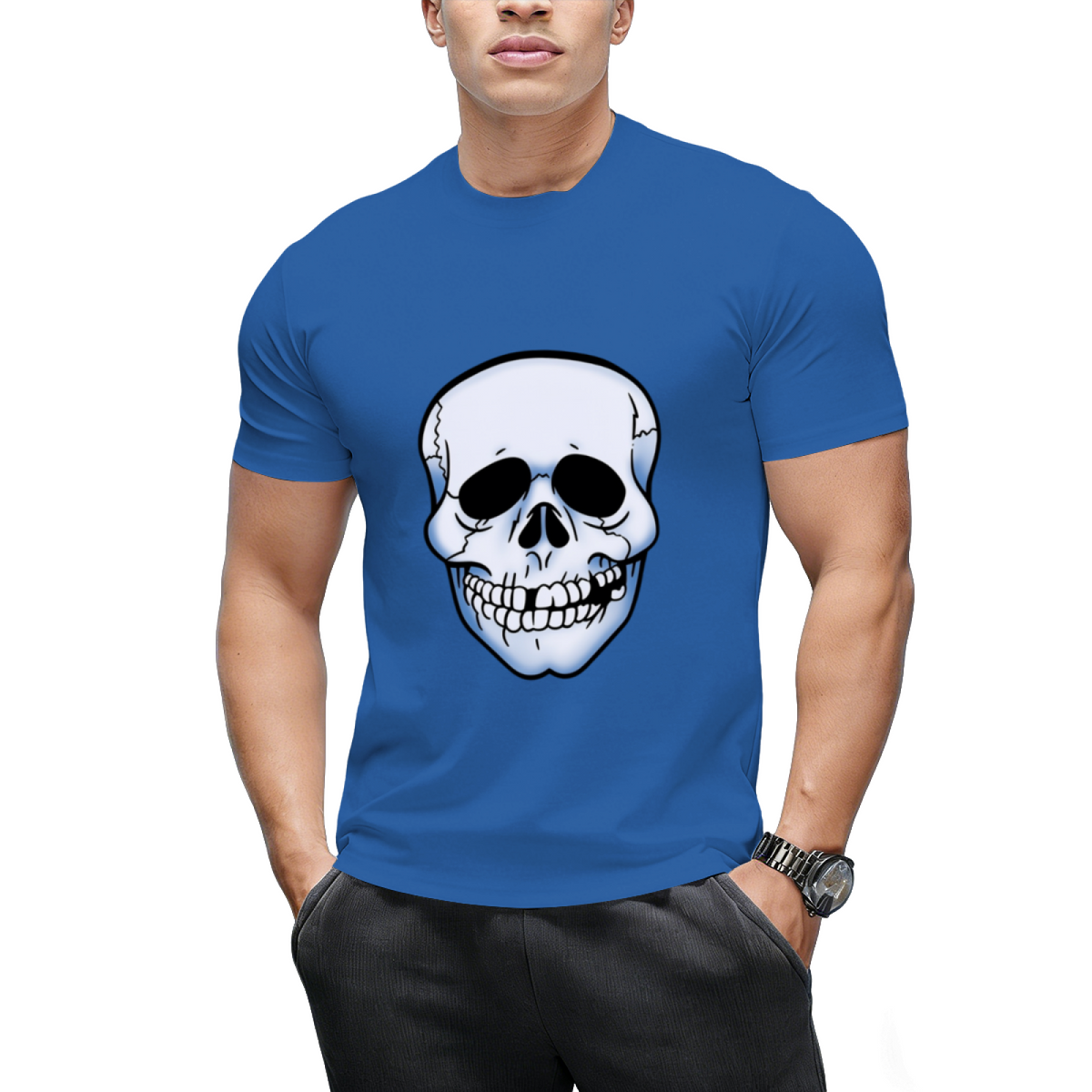 Skeleton Mask Graphic T-Shirt