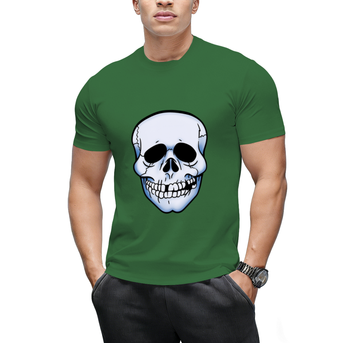 Skeleton Mask Graphic T-Shirt