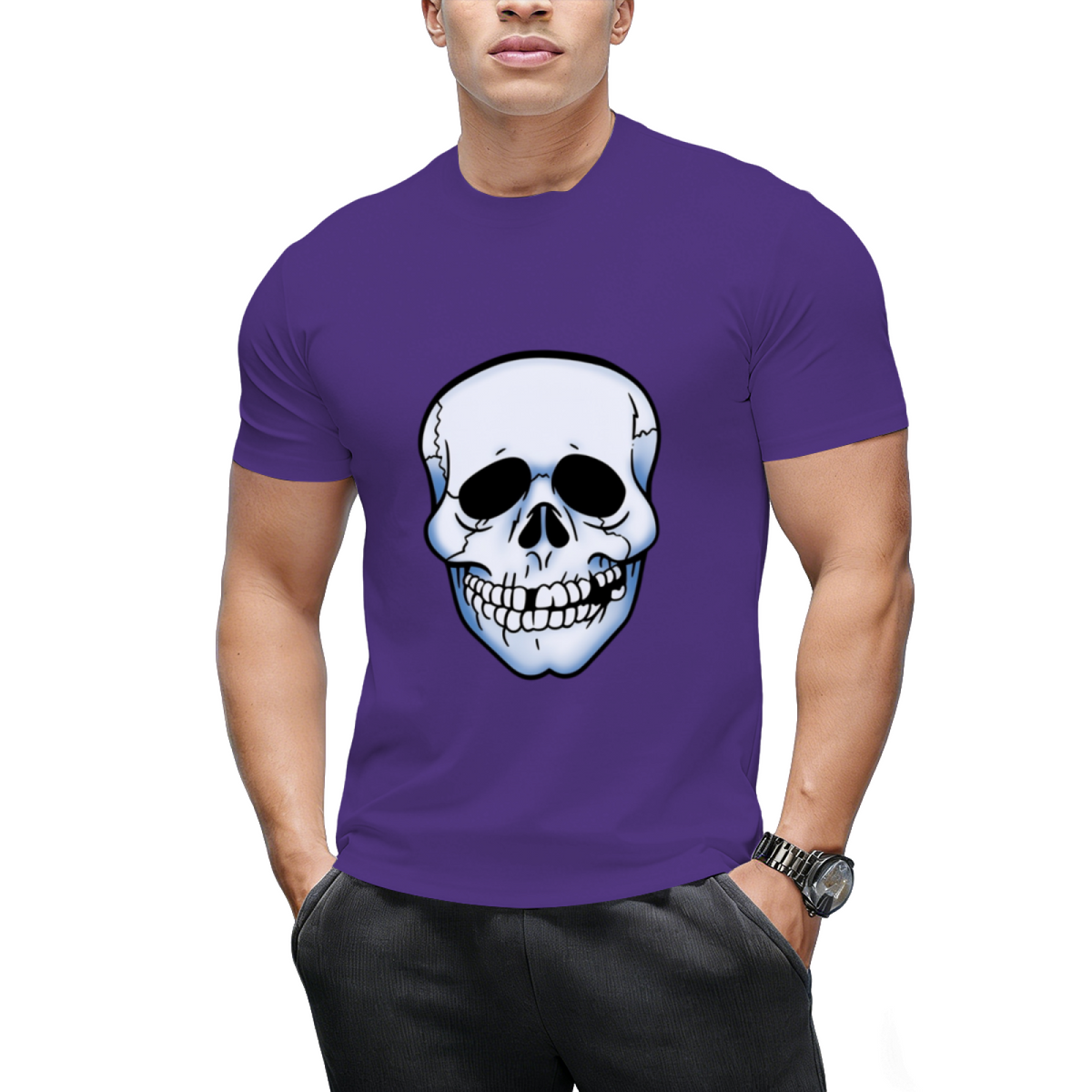 Skeleton Mask Graphic T-Shirt