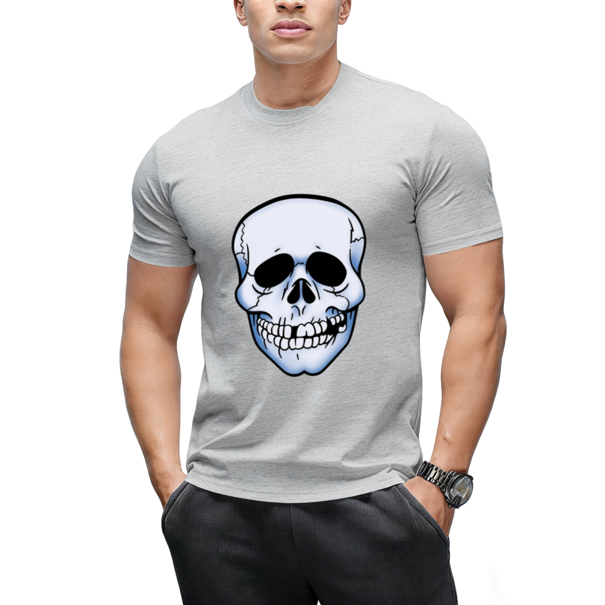 Skeleton Mask Graphic T-Shirt