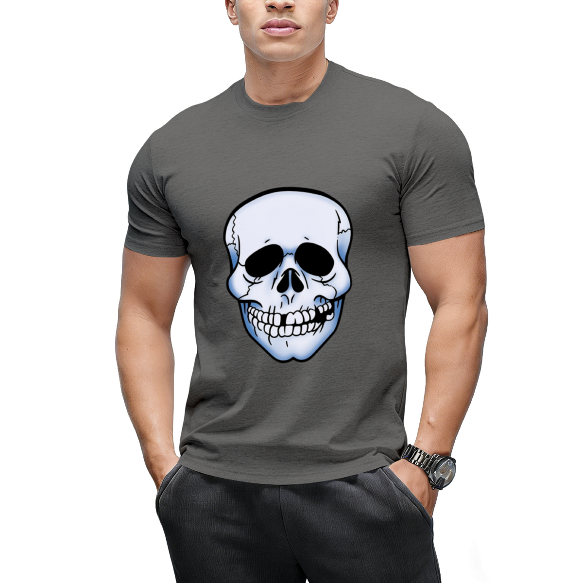 Skeleton Mask Graphic T-Shirt