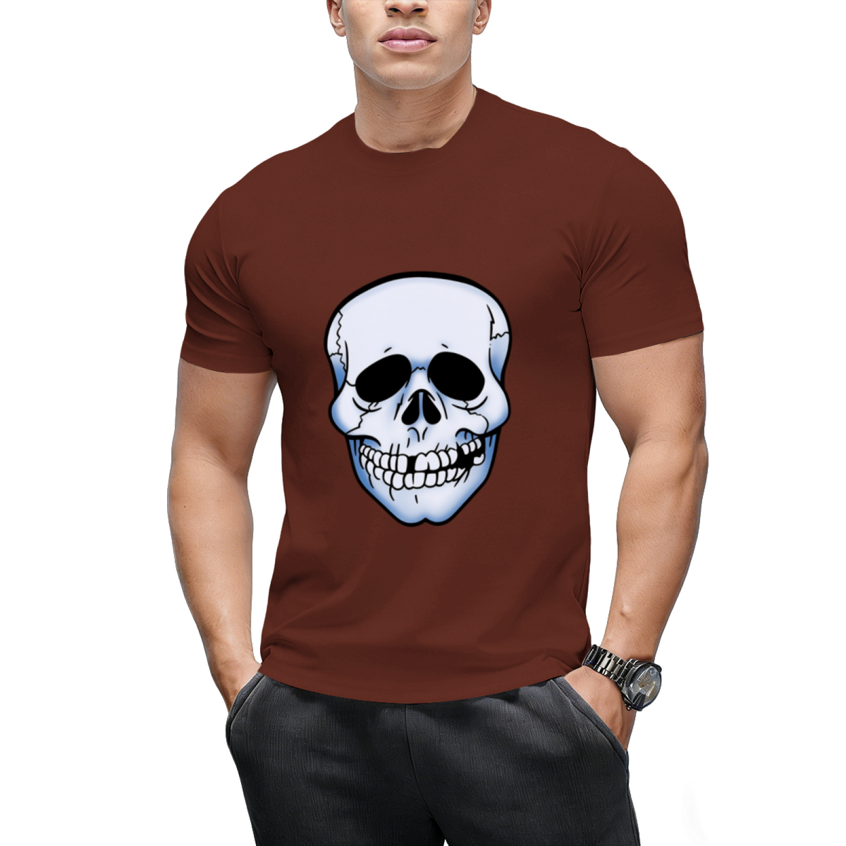 Skeleton Mask Graphic T-Shirt