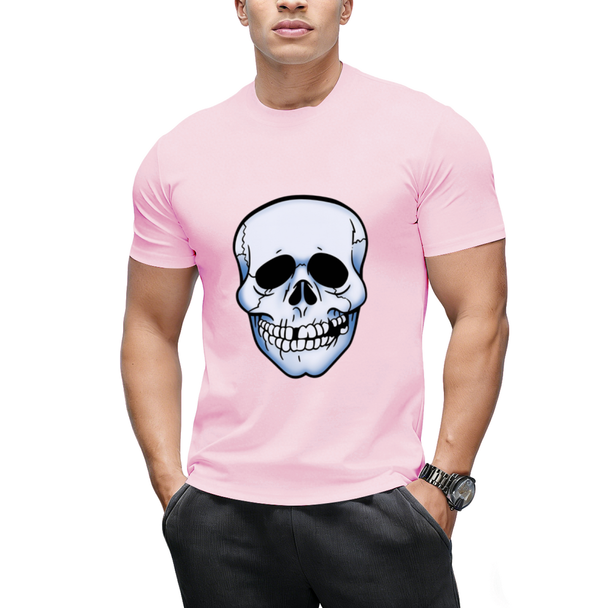 Skeleton Mask Graphic T-Shirt