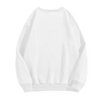 Unworn rear of the women's Cowl Outline and Lettering crewneck sweatshirt, displaying a plain back surface