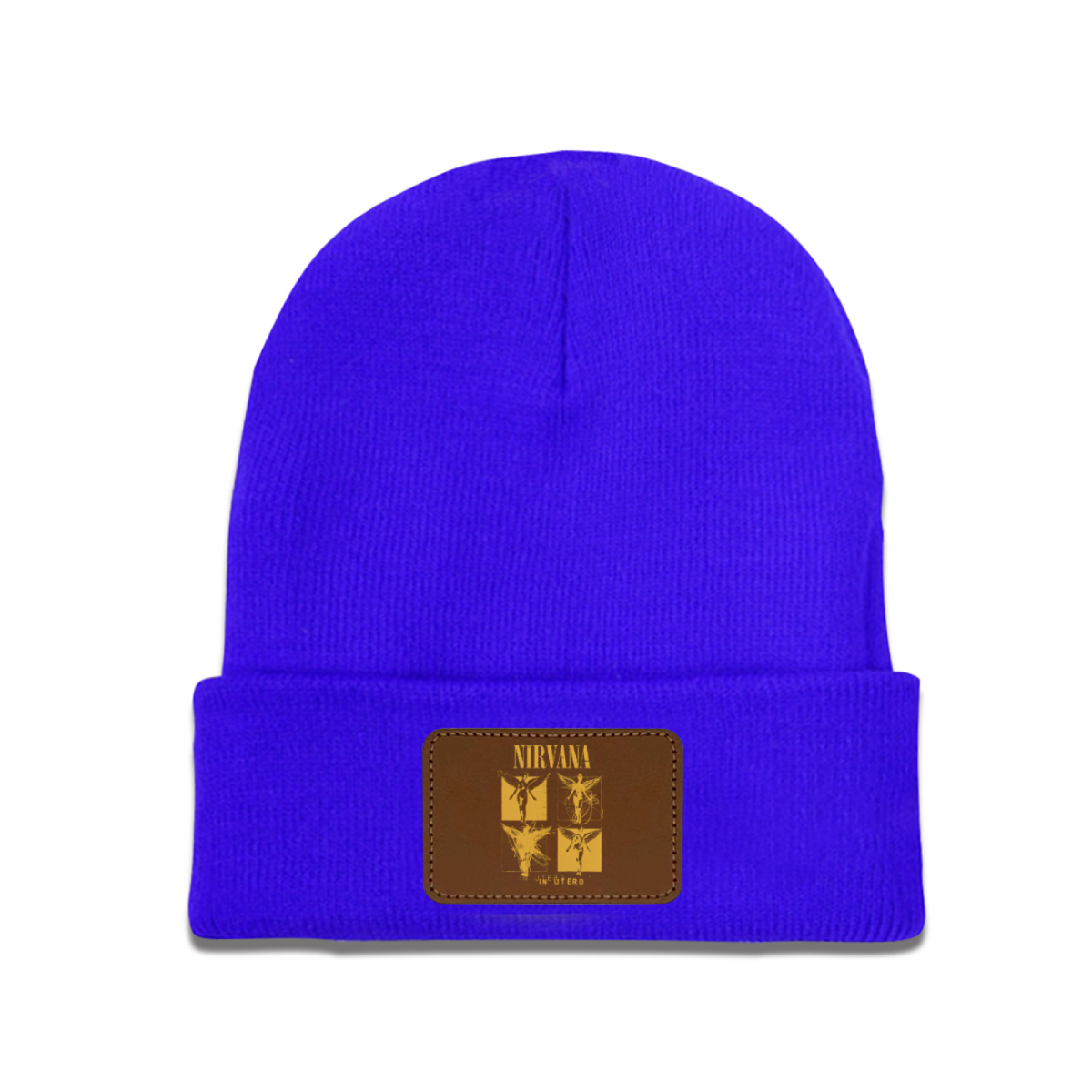 Nirvana In Utero Sketch Graphic Knit Beanie Patch