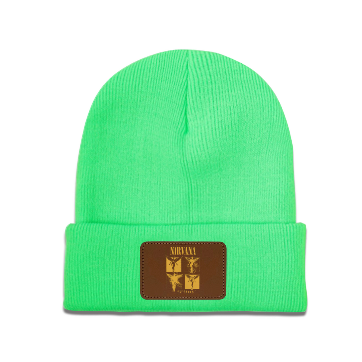 Nirvana In Utero Sketch Graphic Knit Beanie Patch