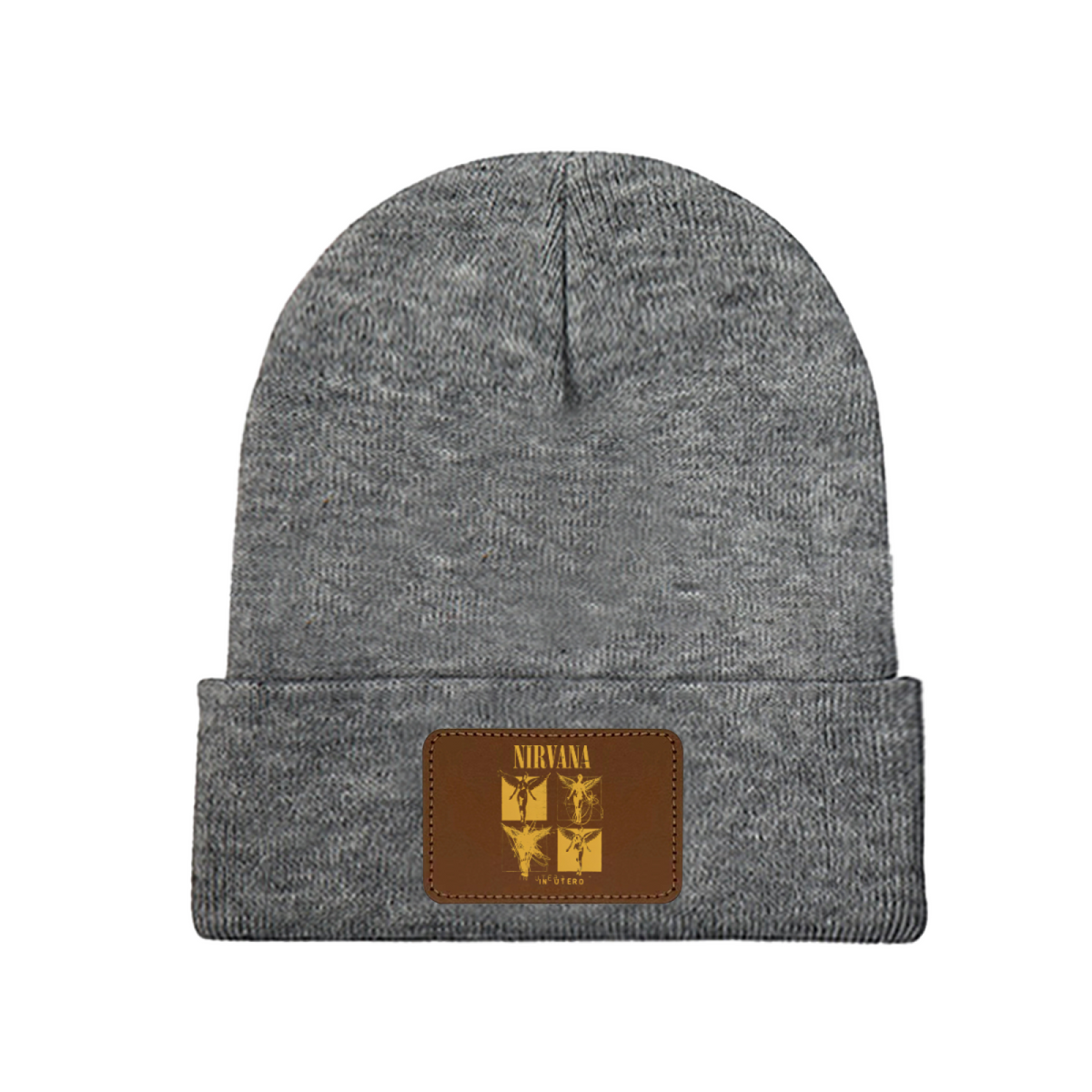Nirvana In Utero Sketch Graphic Knit Beanie Patch