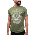 Overseer – Olive Green Men's Graphic T-Shirt