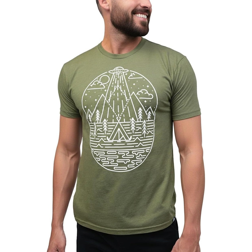 Overseer – Olive Green Men's Graphic T-Shirt