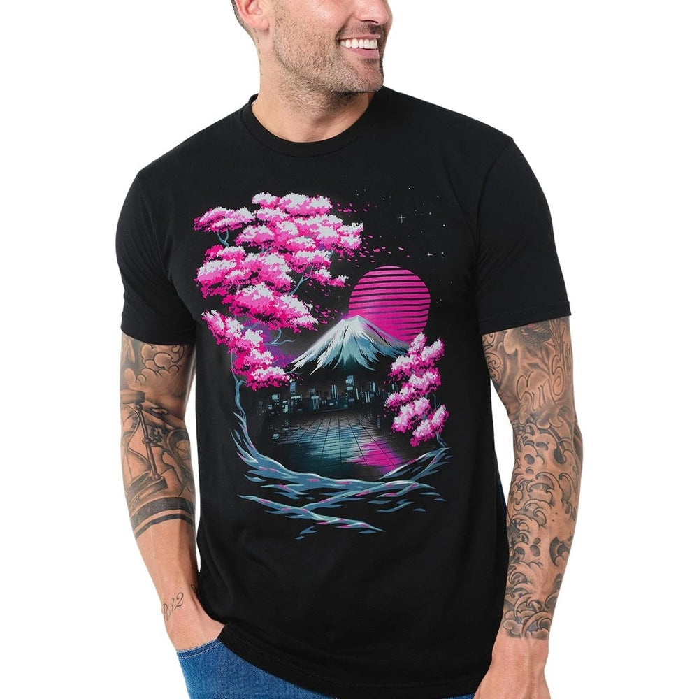 Neon Horizon Men's Graphic T-Shirt