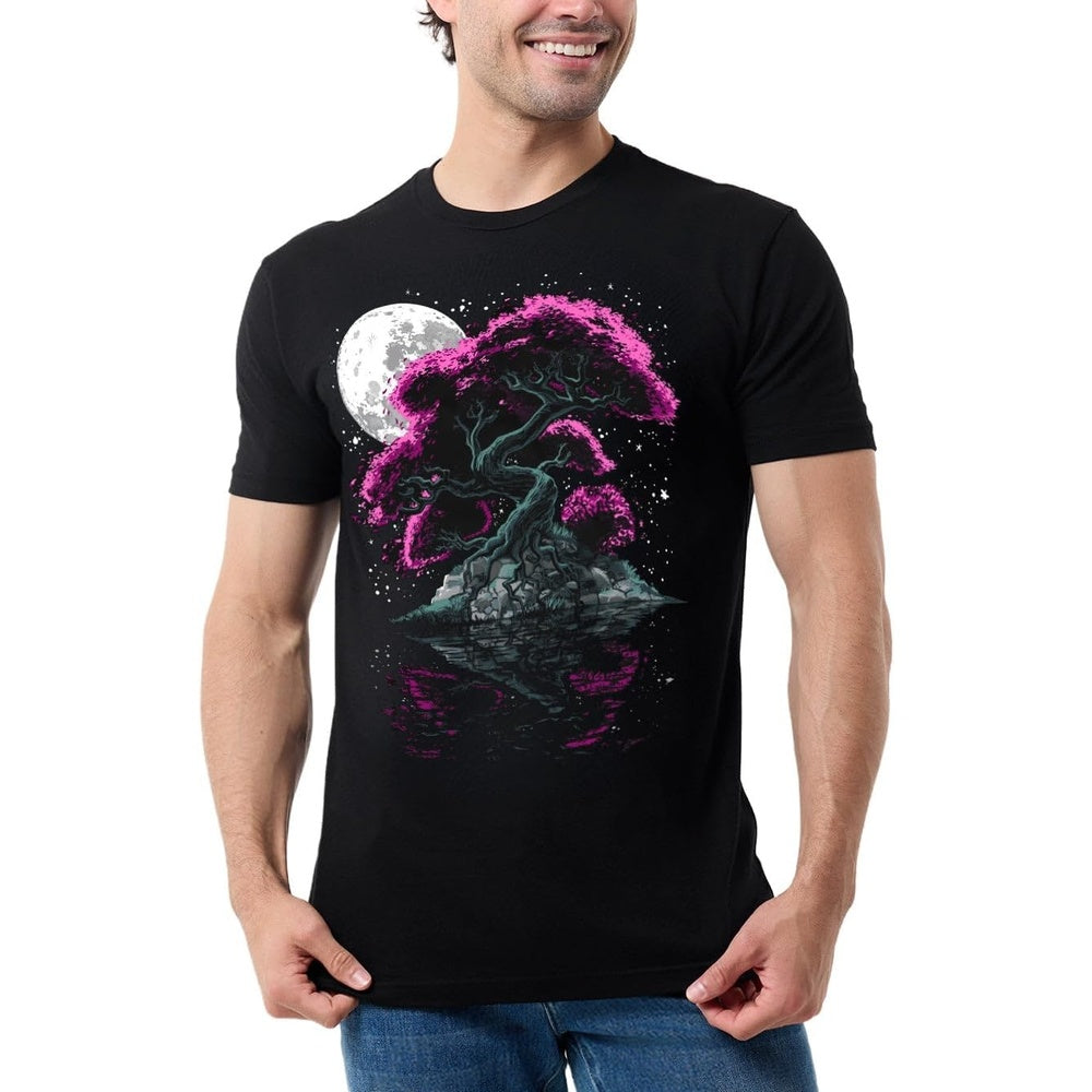 Midnight Bloom Men's Graphic T-Shirt