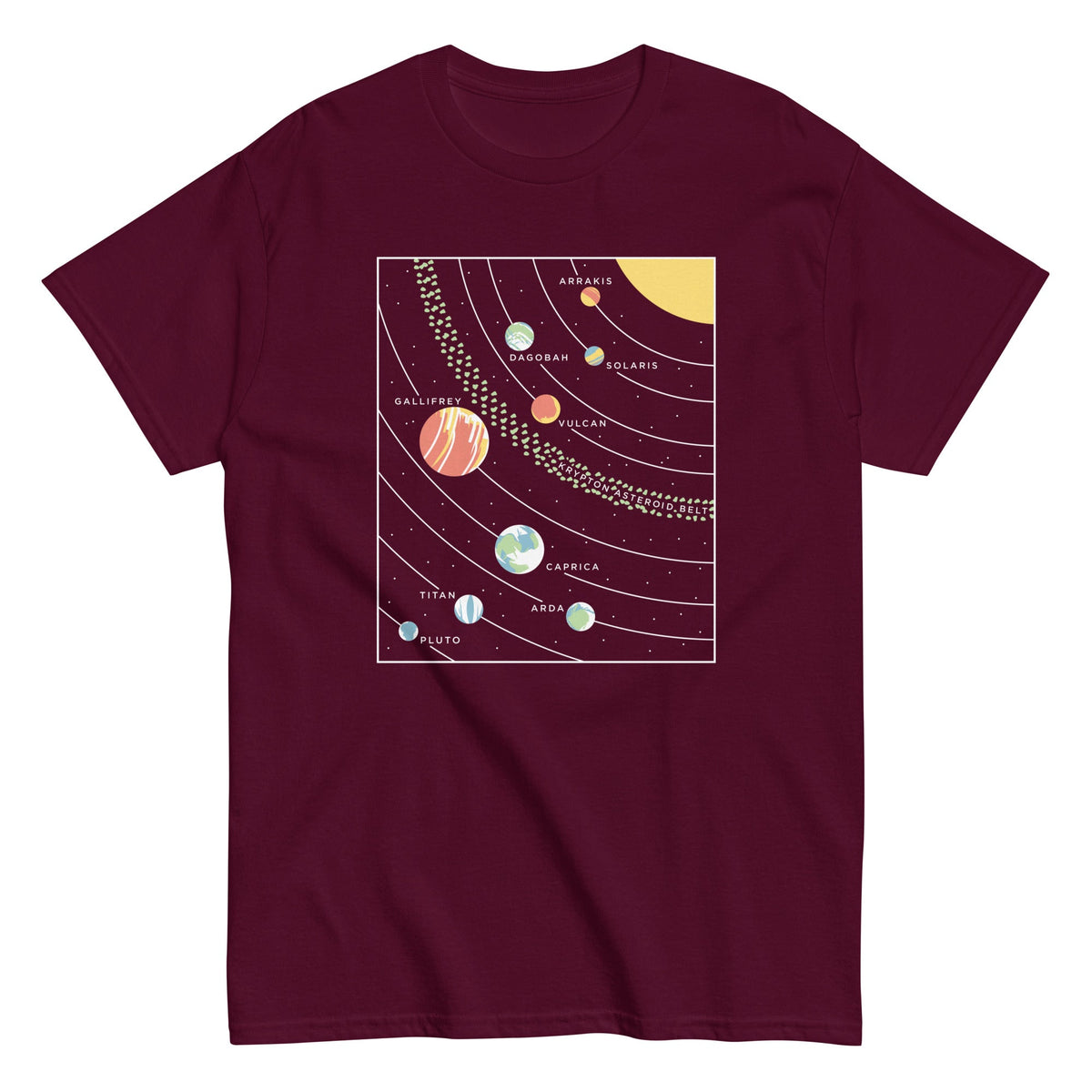 9 Planets Men's Classic Tee