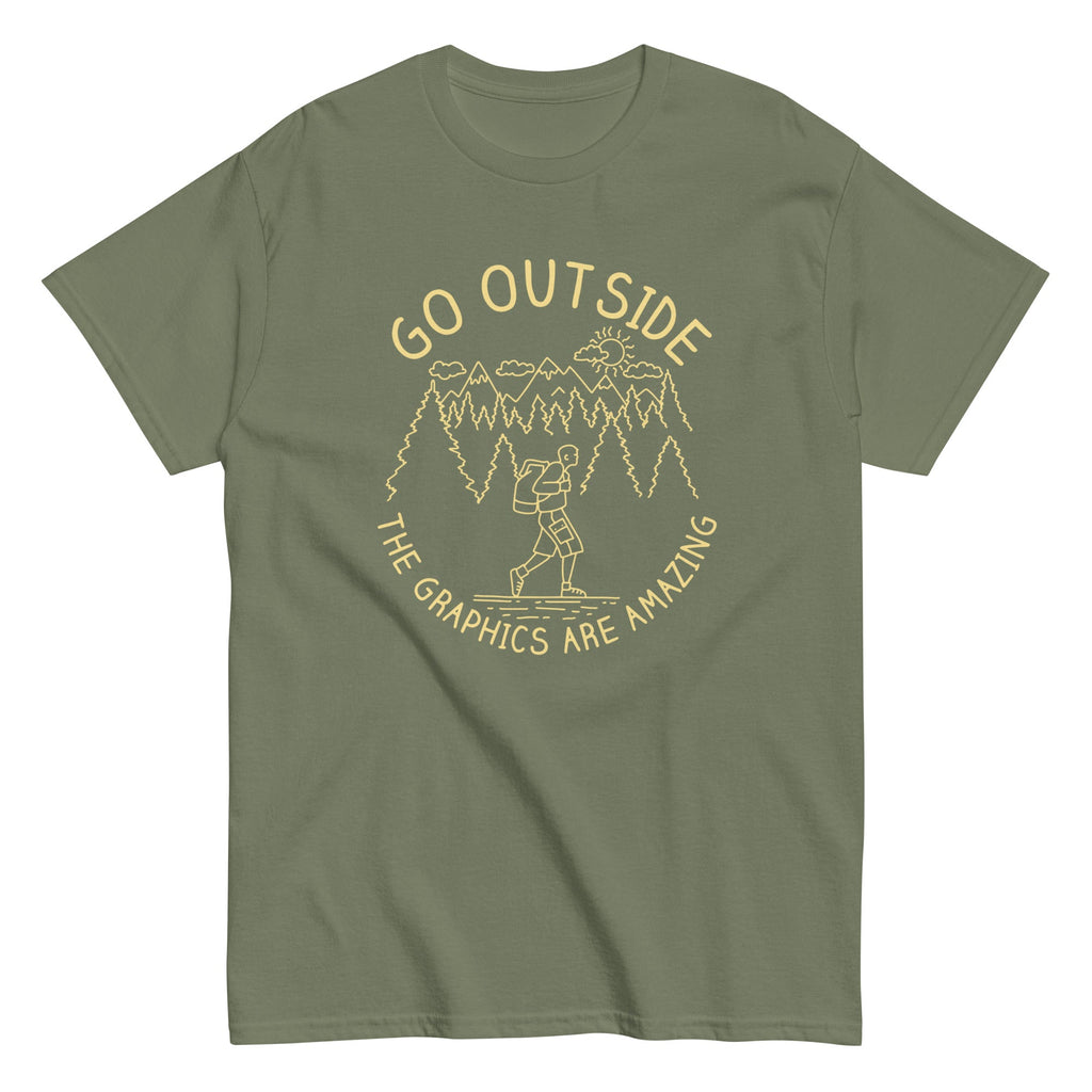 Go Outside The Graphics Are Amazing Men's Classic Tee