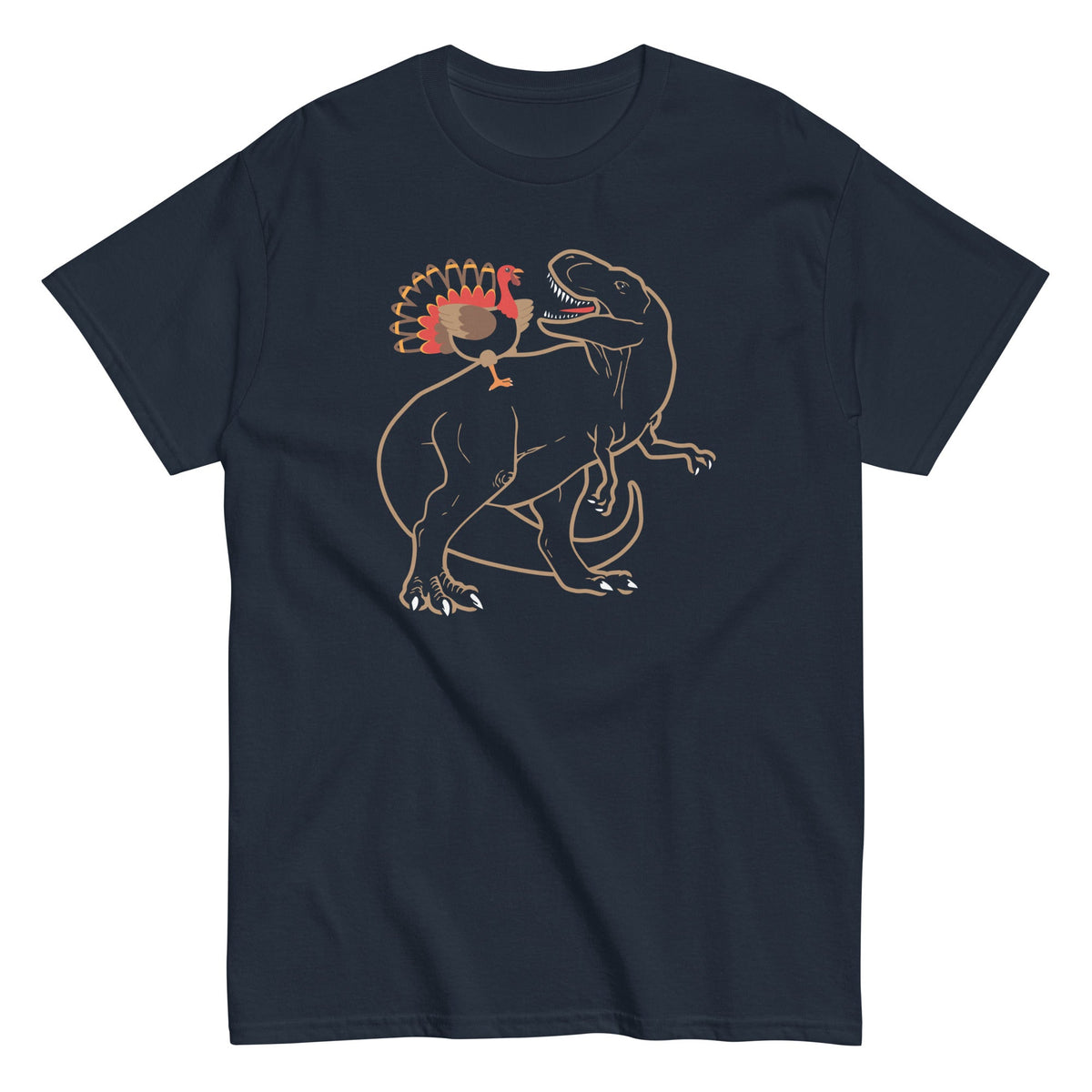 Turkey Riding T-Rex Men's Classic Tee
