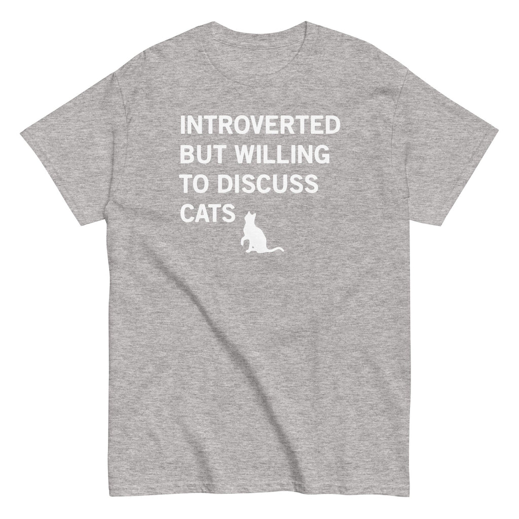 Introverted But Willing To Discuss Cats Men's Classic Tee