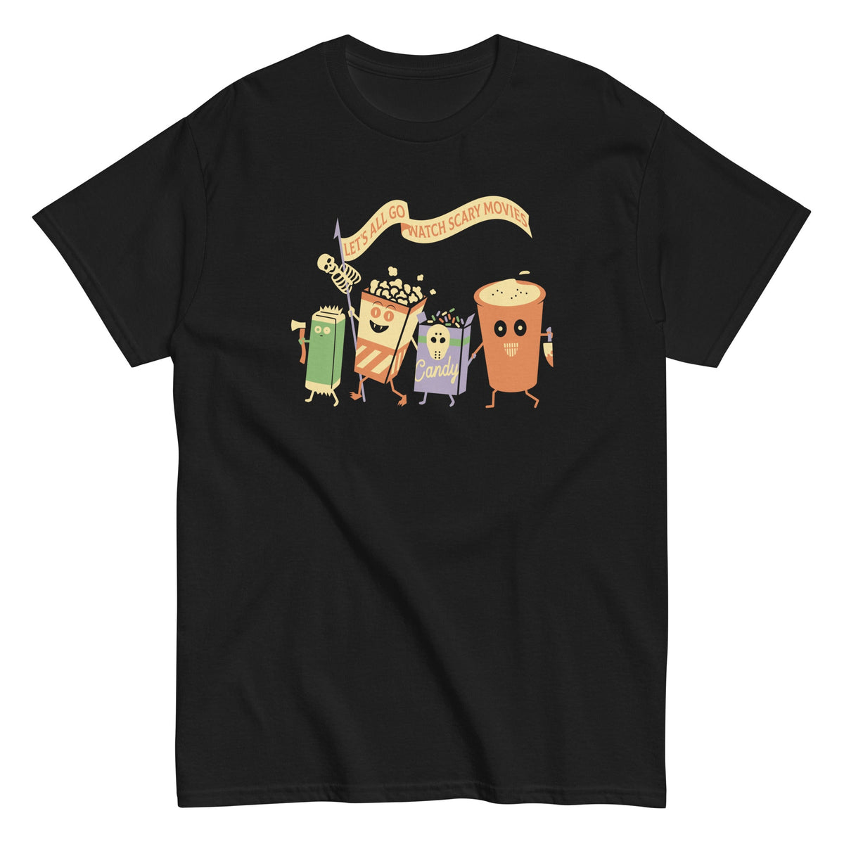 Let's All Go Watch Scary Movies Men's Classic Tee