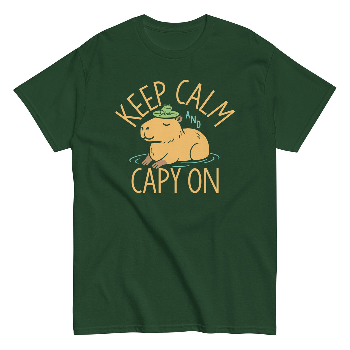 Keep Calm And Capy On Men's Classic Tee