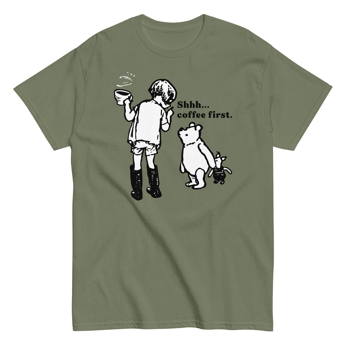 Shhh Coffee First Men's Classic Tee